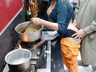 Desi Housewife Anal Sex Around Kitchen Measurement She Is Cooking